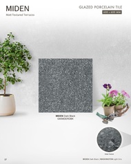 Granit Lantai Atena Terrazzo Series - MIDEN Dark Black 60x60 kw 1