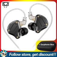 หูฟังไดนามิก KZ ZS10 Pro 2ประสิทธิภาพสูงเพิ่มกล่องเก็บของสี่เหลี่ยม Faaeal PU ปรับได้4โหมดหูฟังออดิโ