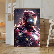 Avengers Poster Movie Wallpaper Figures Decor Iron Man Wall Art Superhero Kid Gift Home Decoration P
