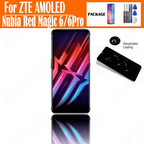 Original Amoled For ZTE nubia Red Magic 6 6Pro LCD Display Screen Touch Digitizer For Red Magic 6S 6