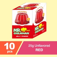 Mr. Gulaman Unflavored RED ( 1 BOX - 10 sachets / 25 grams each )