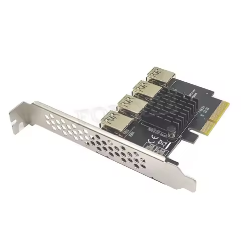 Power Up Your Gaming PC with Our PCIe Riser Card 1 to 4 USB3.0 PCI-E X1 to X16 Slot Multiplier Hub A