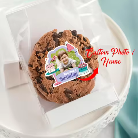 40pcs/80pcs/120pcs Kid Personalised Photo Stickers Labels, Photo Labels, Birthday Party Stickers, Ce