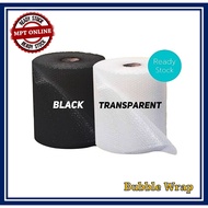 Single Layer Bubble Wrap Transparent, Black (1M x 1M / 2M x 1M)