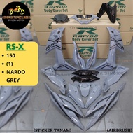 (STICKER TANAM/AIRBRUSH) RAPIDO COVER SET HONDA RSX RS-X 150 (1) NARDO GREY