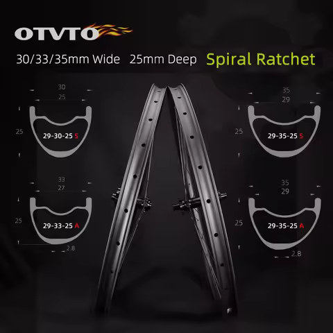 OTVTO Carbon Wheelset 25mm Deep Custom Wheels 30mm 33mm 35mm Width 1235g-1315g15x100 15x110 12x142 1
