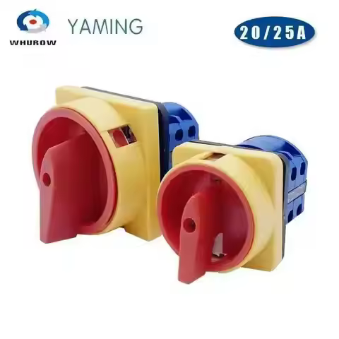 20A And 25A OFF-ON 4 Poles Disconnect Isolator Switches LW26GS CA10 48x48mm 64x64mm Padlock Rotary C