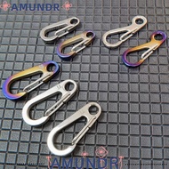 AMUNDR D Carabiner MIni Titanium Alloy Safety Travel Tools  EDC Gear Camping Keyring
