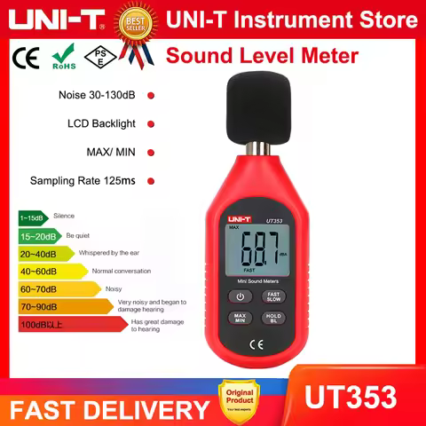 UNI-T Noise Meter UT353 UT353BT Sound Level Meter 30~130 dB Meter Decibel Meter Sound Detector Digit