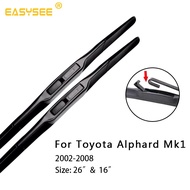 Windscreen Wiper Blades for Toyota Alphard Vellfire ANH10 ANH20 AGH30 Fit Hook Push Button Arms Mode