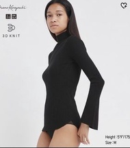 UNIQLO x Mame Kurogouchi 2021聯名 3D織法 羅紋中高領針織衫（長袖）