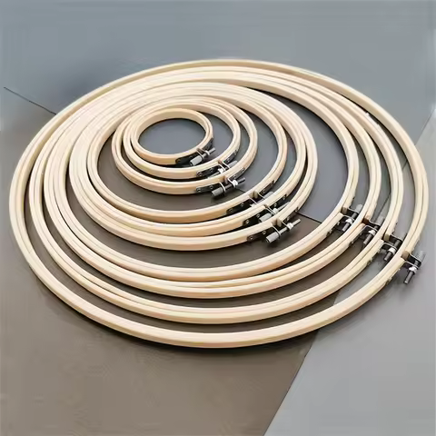 1PC Adjustable and Fixed Bamboo Ring Tool Cross Stitch Cross Stitch Hoop Ring DIY Loop Hand Sewing T