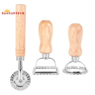 3Piece Ravioli Pasta Cutter Set, Ravioli Stamp Maker with Wooden Handle Ravioli Maker Pasta Cutter f