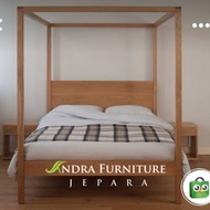 dipan kanopi, dipan/tempat Tidur minimalis kayu jati minimalis modern