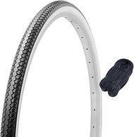 Shinko SR078 60153 26 Inch Bicycle Tire 0.05 inch (1.2 mm) Thick Tube Set Deming L/L 26 x 1 3/8 Blac