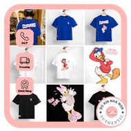 [100% GENUINE] Genuine New Era x Disney T-Shirt – Donald Duck / Daisy / Dodgers Unisex Loose Print