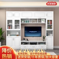 S-6🏅Customized TV Backdrop Wall Cabinet Simple Modern Living Room European Style TV Stand TV Background Wall TV Cabinet