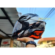 PUTIH HITAM Zeus Fullface ZS613C AJ13 Black White Gloss Helmet | Zeus ZS-613C AJ13 Black and White
