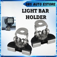 GBS AUTO 2Pcs Universal Light Bar Holder Pillar Hood Mount Bracket LED Work Light Clamp Holder Offro