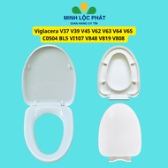Smooth Falling Toilet Cover for Viglacera V37 - V39 - V45 - V64 - V65 - BL5M High Quality Solid Mold
