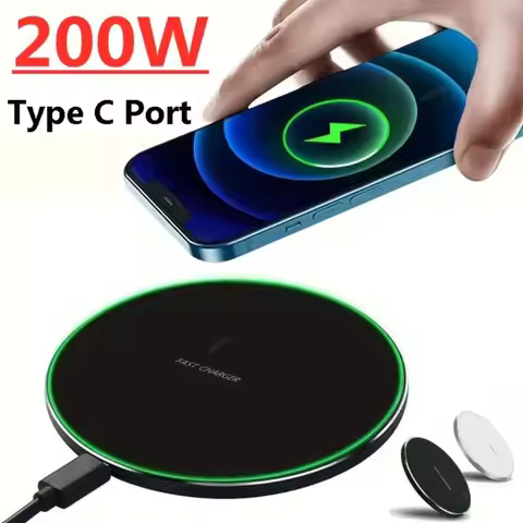 200W Wireless Charger Pad Fast Wireless Charging Station For Samsung Galaxy S25 S24 S23 S22 Xiaomi i