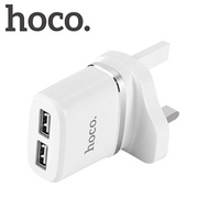 hoco. - C12B 2.4A 雙 USB 插牆式 快速 充電器 三腳插頭 電路保護