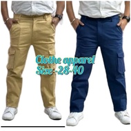 Seluar Cargo Six Pocket Mens Regular Fit Cargo Pants