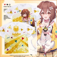 Inugami Korone Hololive VTuber Cosplay T-shirt 2025 New 3D Print Cute Anime Tees Summer Men/Women Ha