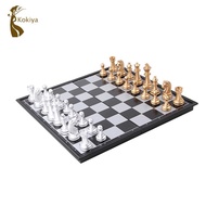 [kokiya] Magnetic Chess Set,  Chess Set Chess Checkers  Folding Chess Board for Adults