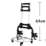 Aluminum Alloy Folding 4 Wheel Trolley Cart Portable Luggage Cart Folding Trolley Trolley Pull Cart 