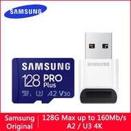 [A Necessary] SAMSUNG PRO Plus Micro SD 64GB SD/บัตร TF 256Gb 128Gb 512GB U3 4K V30หน่วยความจำสำหรับโทรศัพท์ Reader