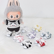Labubu V1V2V3 Canvas Shoes 15cm 17CM Mystery Box Labubu Dress Up Toy Shoes 10CM Cotton Baby Shoes 3.