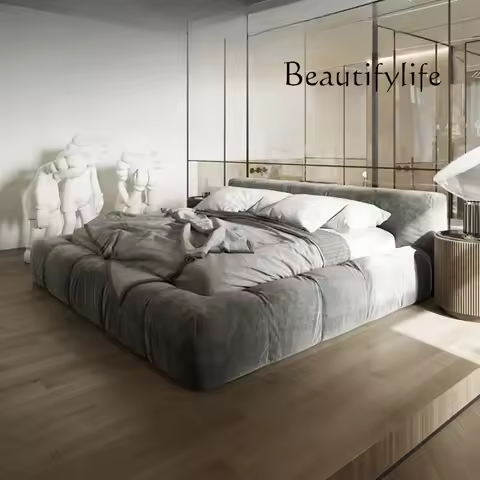 JB Queen Size Headboard Bed Frame Luxury Support Minimalist Aesthetic Bed Frame Hotel Princess Cama 