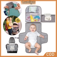 Portable Baby Changing Mat with Wipes Pocket Baby Diaper Changing Pads Table Waterproof Travel Diape
