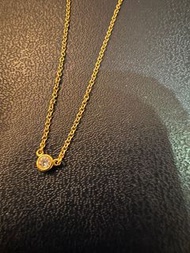 Tiffany&amp;Co.18k金鑽石項鍊（大概3分）