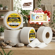 Bao Bao Large Industrial Toilet Paper Roll - Soft, Dust-Free, Dissolves Fast in Water