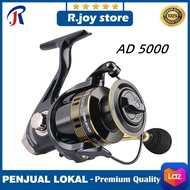 Reel Pancing Murah Kuat Full Besi Cuci Gudang Metal Spool Folding Arm 2000-7000 Metal Fishing Reels 