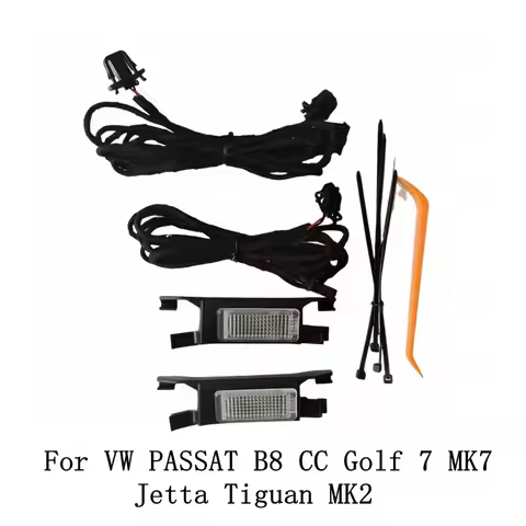 2pcs 1Set Car LED Footwell Light Foot Lamp with Cable Wire Harness for PASSAT 3G B8 Golf 7 MK7 Tigua