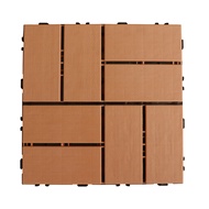 [特價]【AD德瑞森】四格卡扣式塑木造型防滑板/止滑板/排水板(80片裝)深木紋