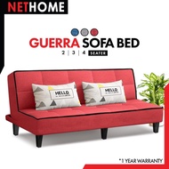 ⚡️READYSTOCK⚡️ NETHOME: Guerra Durable Foldable Sofa Bed 3 Seater or 4 Seater / sofa murah - 1 yr warranty