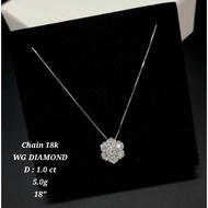 18K White Gold Diamond Necklace