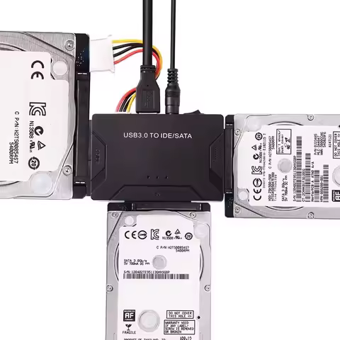 SATA/IDE to USB 3.0 Adapter Hard Drive Adapter Cable Converter for 2.5/3.5 Inch SATA and IDE HDD Sup