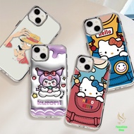 For iPhone 7 8 SE X 11 12 13 14 15 Cute Cartoon Kitten Washed Phone Cases Metal Photo Frame Couple S