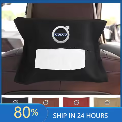 For Volvo Xc60 Xc90 V40 V60 Car Tissue Box Sun Visor Seat Back Hanging Bag Accessories For Volvo Rde