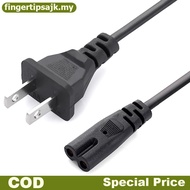 FI EU Power Cable 2pin IEC320 C7 US Power Extension Cord For Dell Laptop Charger Canon Epson Printer