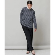 +20% off 22 Autumn Winter October Curensology Vertical Stripes Back Slit Shirt122737Jing Jing Japan 