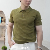 BARON Cairo knit Polo เสื้อโปโลถักลายถัก Diamond Knit โปร่งเล็กน้อย ช่วยระบายอากาศได้ดี สวมใส่สบาย ส
