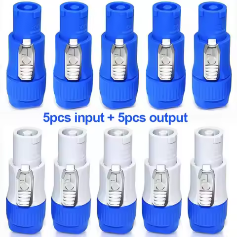 10Pcs 3Pin Powercon XLR Connector 20A 250V Power Socket Male Plug Adapter Stage Light LED Screen NAC