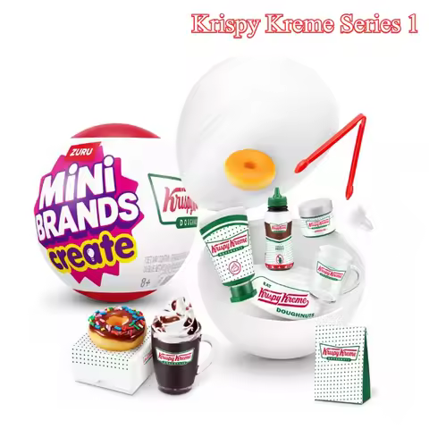 Zuru Mini Brands Krispy Kreme Create Series 1 Surprise Blind Box Toys Mini Food Donut Miniature Food