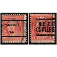 USA Vintage 9 Cents Postage Stamp FRANKLIN Postage Pre-Canceled Various Cities/States selyo